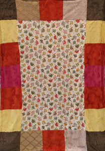 Happy Turtles and Hide Signature Throw on Luxe Cuddle Marble Cocoa