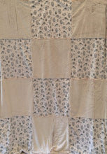 Load image into Gallery viewer, Patchwork Style Blanket: Alpha Sheep in Stone Patchwork on Luxe Cuddle Frost Rosewater