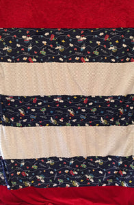 Sail Away in Navy Strip Throw on Sail Away Navy