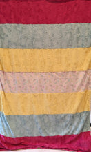 Load image into Gallery viewer, Dinostars, Carnation Hide, Sea Glass Hide, and Banana Hide Strip Throw on Dinostars