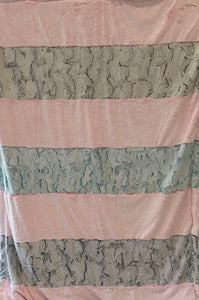 Strip Style Blanket: Luxe Cuddle Frosted Hide Strip Throw on Fantasy Woods