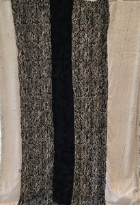 Spot Leopard, Caviar Hide and Black Frost Vertical Strip Throw on Spot Leopard Snuggle Black