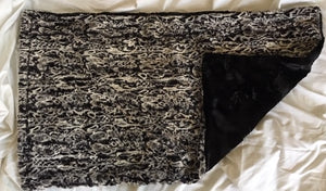 Pillowcase with Spot Leopard in Black on Caviar Hide