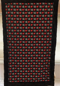 Spoonflower Love Bites Sharks Bordered and Backed with Luxe Cuddle Caviar Hide