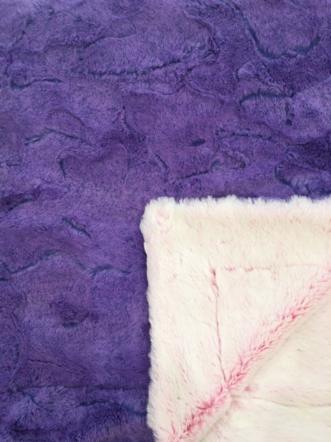 Blanket: Luxe Cuddle Frost Pink on Luxe Cuddle Heather Jelly Bean