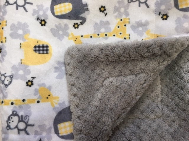 Jungle Dreams in Yellow on Cloud Spa in Silver