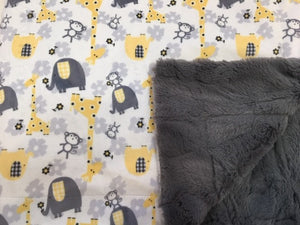 Jungle Dreams in Yellow on Stella in Charcoal