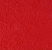 Blanket: You Scared Me in Navy on Embossed Red Paisley