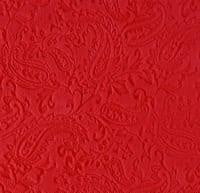 Luxe Cuddle Embossed Paisley in Red