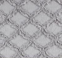 Load image into Gallery viewer, Strip Style Blanket: Rosettes in Ice Pink, Alpha Sheep in Stone and Tip Dyed Pink Bella Strip On Silver Lattice