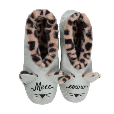 Faceplant Footsies - Meeeeoww (Grey/Leopard)