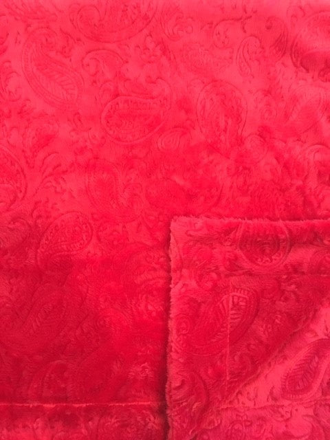 Embossed Red Paisley on Embossed Red Paisley
