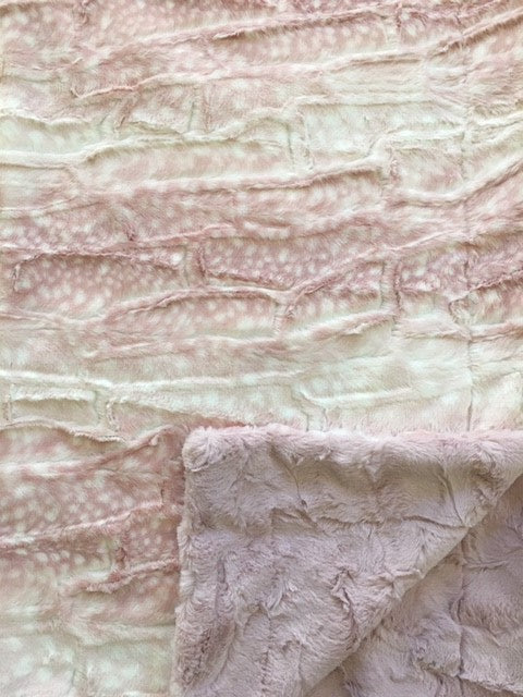 Luxe Cuddle Fawn in Rosewater on Luxe Cuddle Hide in Rosewater