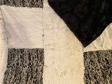 Load image into Gallery viewer, Signature Blanket: Black Frost and Spot Leopard on Caviar Hide Minky