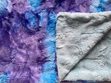 Load image into Gallery viewer, Blanket: Luxe Cuddle Sorbet in Mystic on Luxe Cuddle Hide in Sea Glass