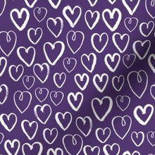 Load image into Gallery viewer, Spoonflower Deep Purple Hearts