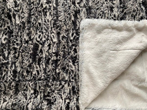 Blanket: Spot Leopard Snuggle Black on Luxe Cuddle Frost in Black