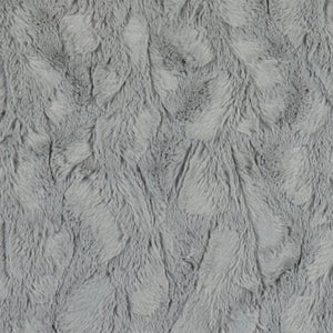 Blanket: Embossed Houndstooth in Silver on Stella Minky in Platinum