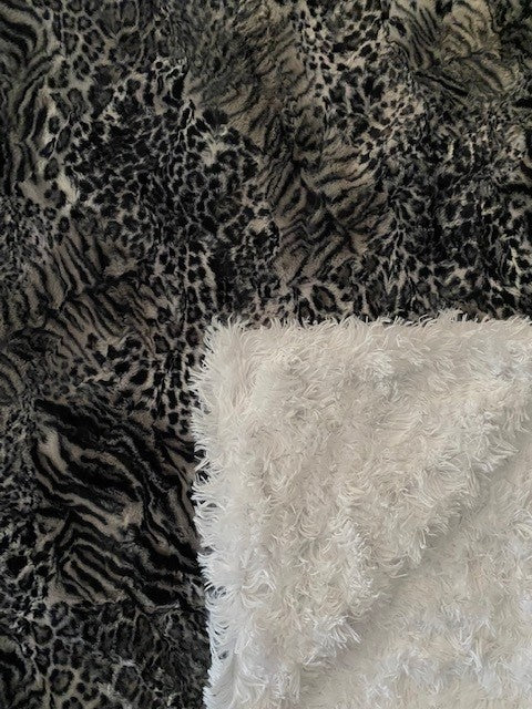 Blanket: Wildcat Chrome on Shaggy White