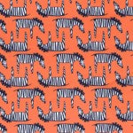 Zig Zag Zebra in Orange