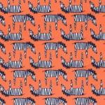 Zig Zag Zebra in Orange